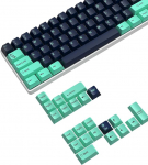 PBT Keycaps 126 klahvi, Cherry Profile Double-Shot klahvide komplekt m&auml;nguklaviatuurile, ANSI paigutus (USA), Cherry Gateron Kailh MX Switch mehaanilisele klaviatuurile, m&uuml;ndiroheline ja tumesinine