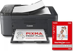 Canon PIXMA TR4755i multifunktsionaalne printer 4-in-1 (tindiprinter, printimine, kopeerimine, skaneerimine, faksimine, A4, 20 lehe ADF, &uuml;hildub Pixma Print Planiga) must - sisaldab GP-501 A4 fotopaberit, 5 lehte