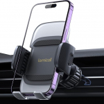 Lamicall mobiiltelefoni hoidja auto, mobiiltelefoni autokinnitus - [2026 Spring Clip] universaalne ventilatsiooni mobiiltelefoni hoidja auto, 360 kraadine ventilatsiooni autohoidja iPhone 17/16/15/14/13 Pro Max Plus, Samsungile