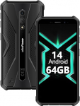 Ulefone Armor X12 Pro v&auml;ljas nutitelefon, 8GB + 64GB 8-Core 4860mAh, v&auml;ljas mobiiltelefon ilma lepinguta 13MP + 8MP kaamera Android 14 NFC/OTG/Face ID/4G Dual Nano SIM v&auml;ljas mobiiltelefoni Must