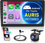 4G + 64G juhtmevaba Carplay Android Autoradio 2 DIN Toyota Auris 2006-2011 10,1-tolline autoraadio koos Android auto navigatsiooniga GPS WiFi Mirror Link Bluetooth FM / RDS raadio 32 EQ rooliseadme juhtimisega