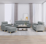 Juroupi 4-Piece Sofa Set with Cushion Sofa Living Room Sofa Set Living Room Sofa Set Sofas for Living Room Light Grey Fabric