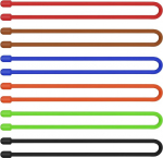 Silicone Twist Ties, 30,48 cm Multifunktsionaalne Twist Ties, Silicone Ties, korduvkasutatavad elektrilised kaablipaelad, kaabli korraldaja &otilde;ues, kodus, kontoris, organiseerimine (6 v&auml;rvi)