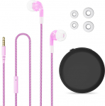 GEEKRIA k&otilde;rvaklapid lastele, 3,5 mm mikrofoni ja helitugevuse regulaatoriga, juhtmega k&otilde;rvaklapid online &otilde;ppimiseks, mis &uuml;hilduvad Android telefonide, iPad, MP3, s&uuml;learvutitega (roosa)