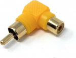 DRUT 1 x RCA Phono parempoolse nurga adapter Audio mees-naine kullatud kollane