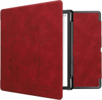 kwmobile kaitsev &uuml;mbris Amazon Kindle Scribe (2022/2024) &uuml;mbris - eReader &uuml;mbris kunstnahast automaatse puhkefunktsiooniga - Dandelion Love tumepunase v&auml;rviga