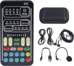 Voice Changer Voice Changer Gaming Live Sound Card, Portable Voice Changer with LED Light and 8 Sound Effects for Computers, Phones, Tablets and Gaming Devices