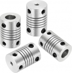 hankekaart Flexible Kupplungen, 3,17 mm kuni 8 mm, Gelenkverbinder aus Aluminiumlegierung, flexible Wellenkupplungen, Motorkupplung f&uuml;r 3D-Drucker, CNC-Maschine, Motorf&uuml;hrung, DIY-Encoder D16 x L 23