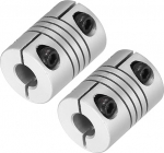 hankekaart Flexible Wellenkupplung, 6 kuni 6 mm, 20 mm pikkus, 15 Durchmesser, Klemmwellenkupplung, Aluminiumlegierung, Gelenkverbinder, Schrittmotor-Kupplung f&uuml;r 3D-Drucker, CNC-Maschinen