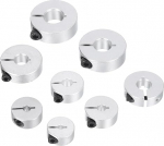 QUARKZMAN 8 Pieces Single Split Shaft Collar Set 3 mm 4 mm 5 mm 6 mm 8 mm 9 mm 11 mm 12 mm Bore Drill Stop Collar Set Aluminium Alloy Set Screw Split Clamping Collars