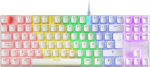 Mars Gaming MK80 White, mehaaniline m&auml;nguklaviatuur TKL FRGB, Antighosting, l&uuml;liti mehaaniline pruun, prantsuse keeles