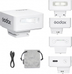 Godox IM20 kaamera v&auml;lk, Mini Flash Speedlite, GN15 7 tasemega v&auml;lguv&otilde;imsus, CCT 6000K&plusmn;200K optilise juhtimisega S1/S2 Fuji/Sony/Nikon/Canon/Olympus kaamerale (valge)
