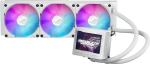 ASUS ROG Ryujin III 360 ARGB White Edition All-in-One vedeliku protsessorijahuti (3,5-tolline LCD, 8. p&otilde;lvkonna Asetek pump, 3x ROG 120 mm radiaator koos magnetilise Daisy Chain ARGB ventilaatoritega, valge)