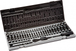 Grey Pneumatic 89653CRD 1/4" Drive 53tk Standard/Deep Length Fractional and Metric Duo-Socket Set - 6 P