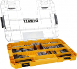 Dewalt HSS-G metallipuuride ja puuriotsakute komplekt DT70763 (85 t&uuml;kki, must ja kuldne HHS-G metallipuur, suurema tugevusega Torison-puurid, suures ToughCase karbis koos TicTac-karbiga)