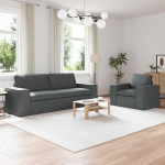 Modulares diivanikomplekt 2-TLG Dunkelgrau 182x80x82 cm Stoff Wohnzimmer Couch G&auml;stezimmer Sitzgruppe Bequem Modern Langlebig