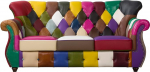 Chesterfield London 3-kohaline nahast diivan nuput&otilde;mblusega puidust raam ja polsterdatud k&auml;etoed Lihtne hooldada diivan diivan elutuppa, kontorisse, advokaadib&uuml;roosse ja hotelli, Patchwork