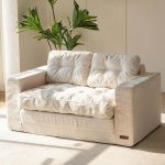 MAXYOYO diivanvoodi, &uuml;mberehitatav kahekohaline diivan 2 padjaga, 2-in-1 mugavusn&ouml;&ouml;ri diivan, p&otilde;randalaua pikendatava lamamispinnaga 113 x 190 cm, 15 cm paksune vahtpolster.