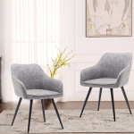 annjoe Faux Suede Accent Chair elutuba tool vaba aja tool polsterdatud tool metallist jalad komplekt 2 kodu k&ouml;&ouml;k kontor Bistro Cafe