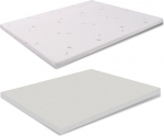 AILIME SRL Memory Foam madratsi pealisplaat, Memory Foam, Aloe Vera voodriga, valge, 160 x 190 cm