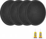 hankimise kaart K&otilde;larite tolmukorkid, 82mm v&auml;liskuju l&auml;bim&otilde;&otilde;t Dome Paper Cap, subwoofer Coil Cover Caps koos remondiliimiga k&otilde;larite kaunistamise tarvikute remondiks 4 Pack
