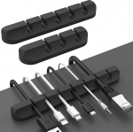 AHASTYLE 3 kaablihoidja kaabli korraldaja kaablijuhtimine laua kaabliklambrite organiseerimine kontorisse kodus ja autosse USB-kaabel/toitejuhe/juhe (must)