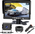 Kairiyard tagurduskaamera komplekt 7-tollise HD LCD monitoriga ja 170 &deg; lai nurk, veekindel IP69 tagurduskaamera auto veoauto / haagise / bussi / kaubiku / p&otilde;llumajanduse jaoks