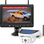 Solar Tagfahrkamera Kabellos mit 7"-Zoll-1080P-HD-Display, Digitale Tagfahrkameras Funk, 10000-mAh-Akku, die Wasserschutzklasse IP69 Wasserdichter-f&uuml;r Wohnmobile, Lkws, Auto Camper (VS-7F)
