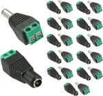 12 paari 12V mees- ja naispistikupesa DC toitepistikupesa adapter CCTV pistikule 2.1x5.5mm CCTV kaamera LED ribale