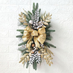 J&otilde;ulup&auml;rg trepikujuline teetripp trepikoda garland riputades ukse kunstlik p&auml;rg j&otilde;ulukaunistus Windom Home Decor A-kuldne 24x12 tolline
