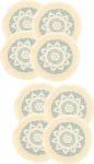 Mikinona Pack of 8 Knitted Tassel Placemats Decorative Cup Pads Place Mat joomine Woven Table Set Punutud Placemats Round Woven Coaster soojusisolatsiooni Placemat Pol&uuml;ester