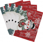 Gatuida Pack of 4 Christmas Place Mats Snowman Cotton Linen Table Mat Protective for Restaurant Kodu