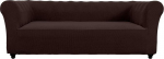 Super Stretch Chesterfield Diivan Cover 1 2 3 istekoha jaoks, diivanikate koos k&auml;etugedega, Jacquard Spandex diivanikatted, libisemiskindel diivanikate, pestav diivanikate (pruun, 3-kohaline)