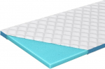 Genius Eazzzy Topper Trend Cloud 120 x 200 cm, 6 cm k&otilde;rge, &Ouml;ko-Tex sertifitseeritud, ortopeediline madratsi pealisplaat Memory Gel Foam madratsile ja Box Spring voodile, hingav ja pestav madratsi pealisplaat