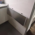 Klappbarer Esstisch aus Edelstahl, wandmontiert, mit verschiedenen Gr&ouml;&szlig;en f&uuml;r kleine R&auml;ume, ideal f&uuml;r den Au&szlig;enbereich, Garten und Balkon