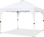 Yaheetech Folding Gazebo 3 x 3 m Pop Up Gazebo Garden Gazebo Stabiilne k&otilde;rgus Reguleeritav veekindel p&auml;ikesekaitse koos ventilatsiooniga Roll Carry Bag v&auml;lituru aia jaoks valge