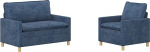 vidaXL diivanikomplekt 2 tk Blau pol&uuml;ester,