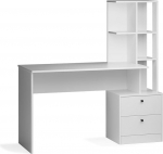 Vicco Denton s&ouml;&ouml;gilaud valge 136 x 55 cm, 2 sahtlit avatud riiulitega paindlikuks hoiustamiseks