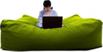 Giant Bean Bag XXL istmepadi vahtpolster vahtplastikut&auml;idisega 140 x 200 x 70 cm Roheline