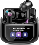 Puuteekraaniga Bluetooth k&otilde;rvaklapid, traadita Bluetooth 5.4 koos ANC+ENC m&uuml;rasummutusmikrofoniga, 48 tundi m&auml;nguaega, s&uuml;gavad bassik&otilde;rvaklapid 5 EQ režiimiga / IPX7 veekindlad k&otilde;rvaklapid, s&uuml;gavmustad, s&uuml;gavmustad