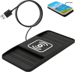 15 W Kfz-Ladeger&auml;t, Induktion, USB, kabelloses Kfz-Ladeger&auml;t mit Doppelkerben, rutschfestes Schnellladepad mit 1 m langem Kabel f&uuml;r iPhone 17 16 15 14 13 12 11 X SamsungS24/S23