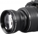 52mm 2X Telephoto Lens, Doubles Your Zoom, Waterproof, Scratch-Resistant, Oil Resistant, Lightweight and Portable - Compatible with 52mm Cameras - Front Thread for Filter Installation