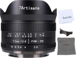 7artisans 7.5mm f2.8 APS-C Manual Fisheye Lens for Fujifilm Cameras with Protective Lens Cap - Black