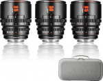 7artisans 35 mm/50 mm/85 mm T2.1 Cine Lens S35 Frame Set Compatible with Canon RF-S Mount for Red Komodo/Komodo X/Canon C70/R7/R50/R10 (Black)