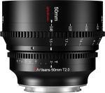 7artisans 50mm T2.0 Suure avaga t&auml;iskaaderobjektiiv L Mount Manuaalne fookus madala moonutusega peegelkaamerate jaoks, mis &uuml;hildub Sigma FP, Panasonic S1 S1H S5, Leica SL SL2, mustaga.