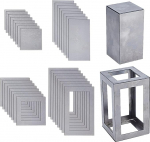 AHANDMAKER keevituskomplekt algajatele 48 t&uuml;kki 5 x 3 tolli 4 x 2 tolli 3 x 3 tolli 2 x 2 tolli terasest keevitusharjutuste komplekti testproovid DIY-projektide jaoks metallit&ouml;&ouml;kojad ja k&auml;sit&ouml;&ouml;