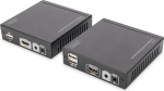 Digitus Professional 4K HDMI (KVM) Extender 30/60 Hz komplekt (saatja/vastuv&otilde;tja) HDBaseT PoE &uuml;hilduv Patchkaabel Must must must must