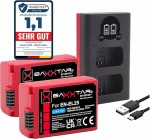 Baxxtar Pro 2 x EN-EL25 aku 1350 mAh (V1 kaitsev korpus NTC sensor) koos laadija LCD Dual (USB-C/MicroUSB) &uuml;hildub Nikon EN-EL25a Z30 Z50 Z50II ZFC Z FC 30 50 50II EN EL25 EL25a ENEL25