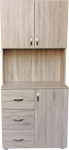 HTI-Line Blanca Kitchen Buffet Kitchen Cupboard Tall Cabinet Sonoma