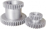 2 tk T43 x T31 / T30 x T18 hammaste metallist topelt hammasrattaid treipingile, terasest topelt hammasratas mini treipingile